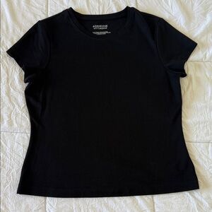 Adrienne Vittadini Classic Black Short Sleeve Tee